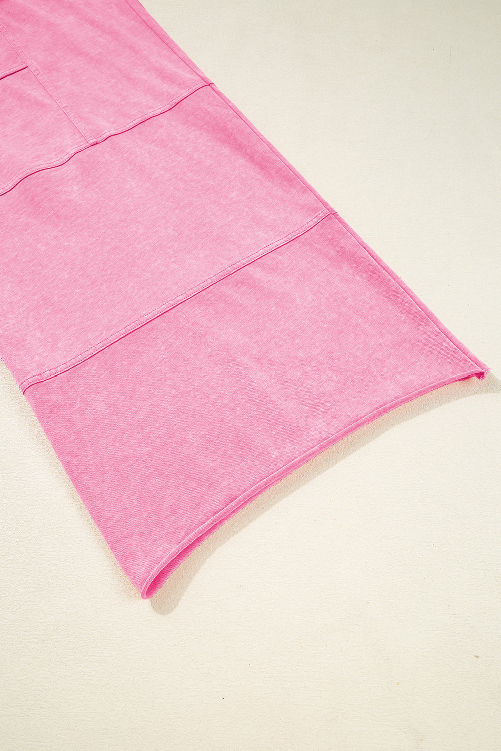 Mint Green Mineral Wash Exposed Seam Wide Leg Cargo Pants