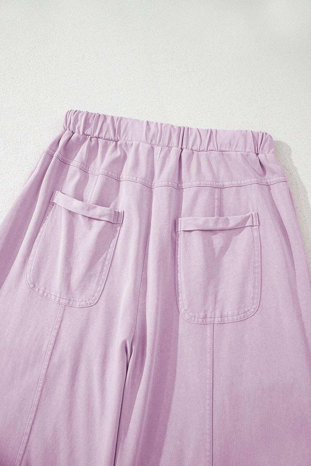 Mint Green Mineral Wash Exposed Seam Wide Leg Cargo Pants