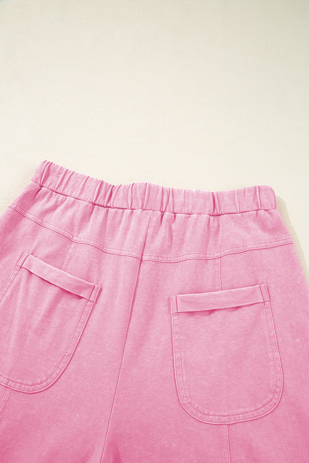 Mint Green Mineral Wash Exposed Seam Wide Leg Cargo Pants