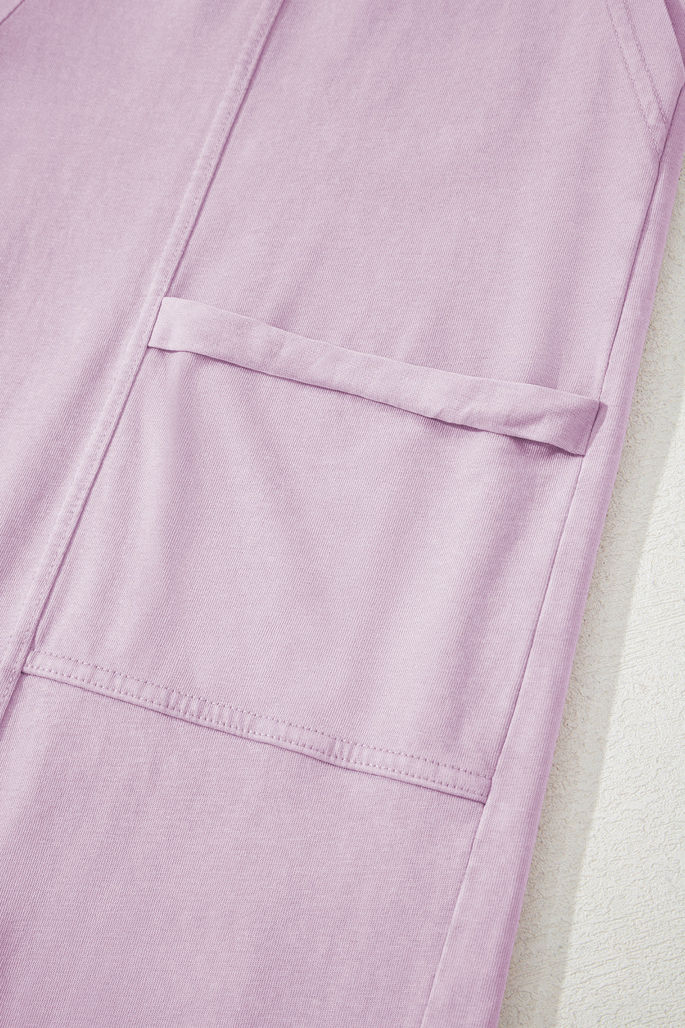 Mint Green Mineral Wash Exposed Seam Wide Leg Cargo Pants