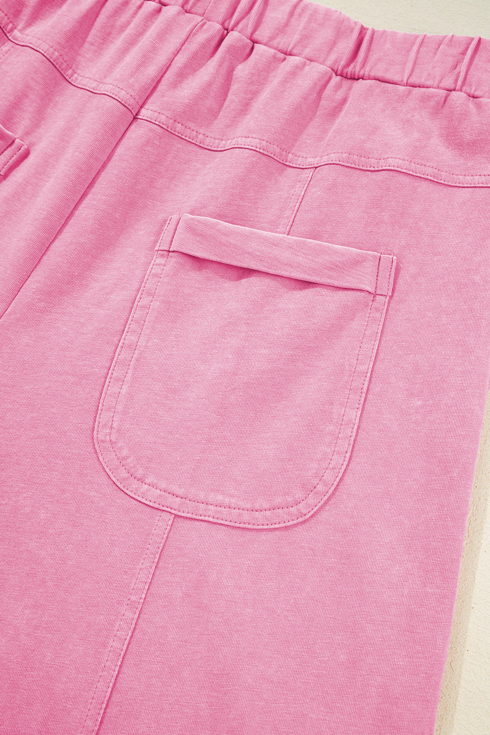 Mint Green Mineral Wash Exposed Seam Wide Leg Cargo Pants