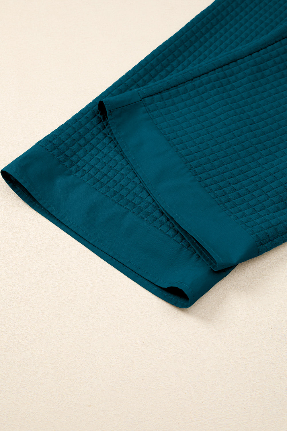 Skobeloff Checkered Texture Hooded Top and Loose Pants Set