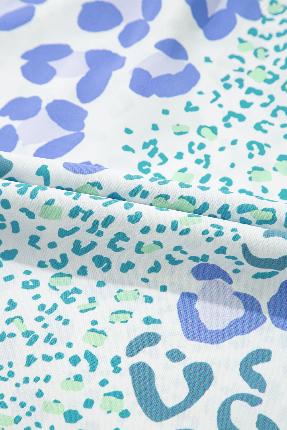 Sky Blue Floral Bow Front Puff Sleeve Mini Dress