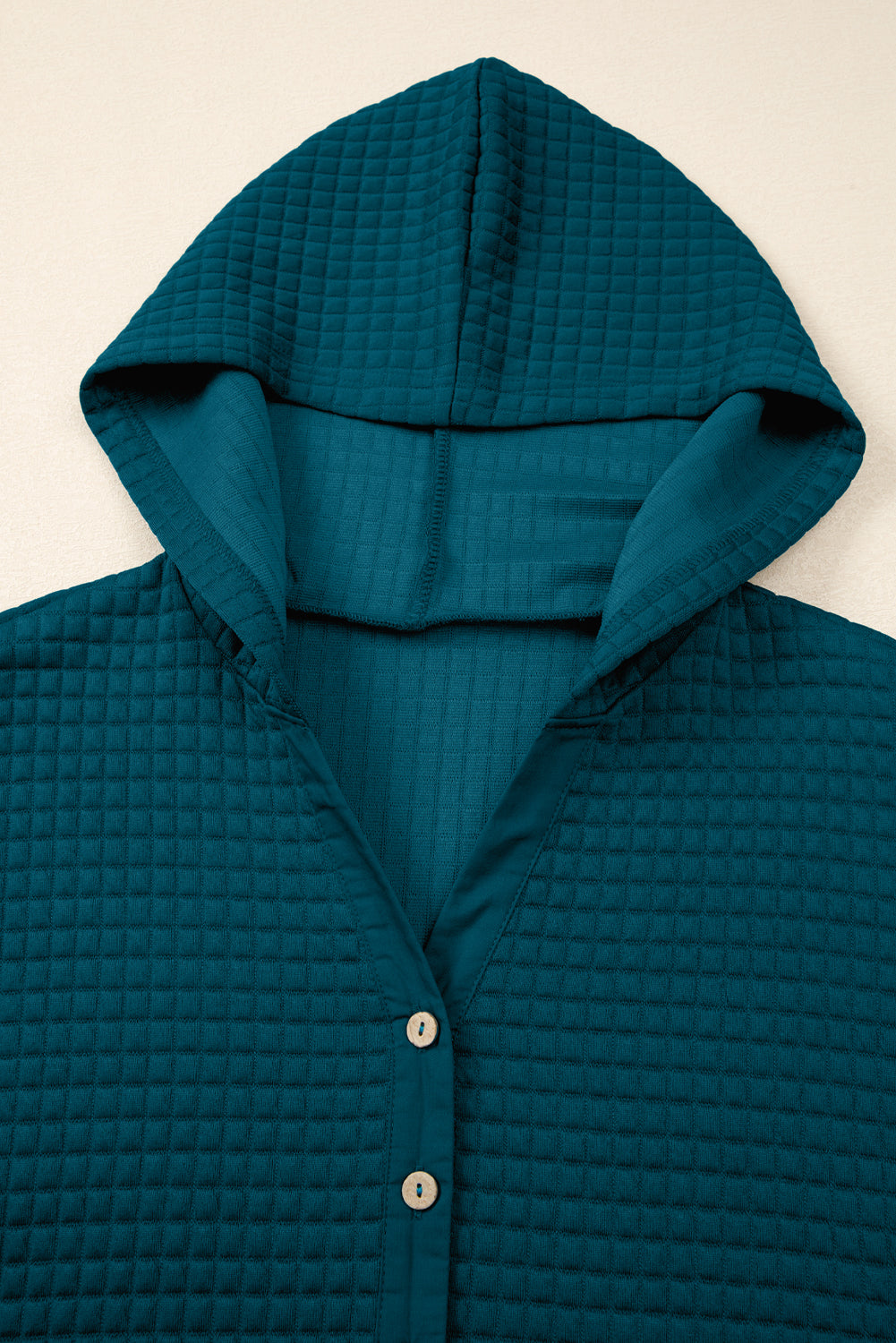 Skobeloff Checkered Texture Hooded Top and Loose Pants Set