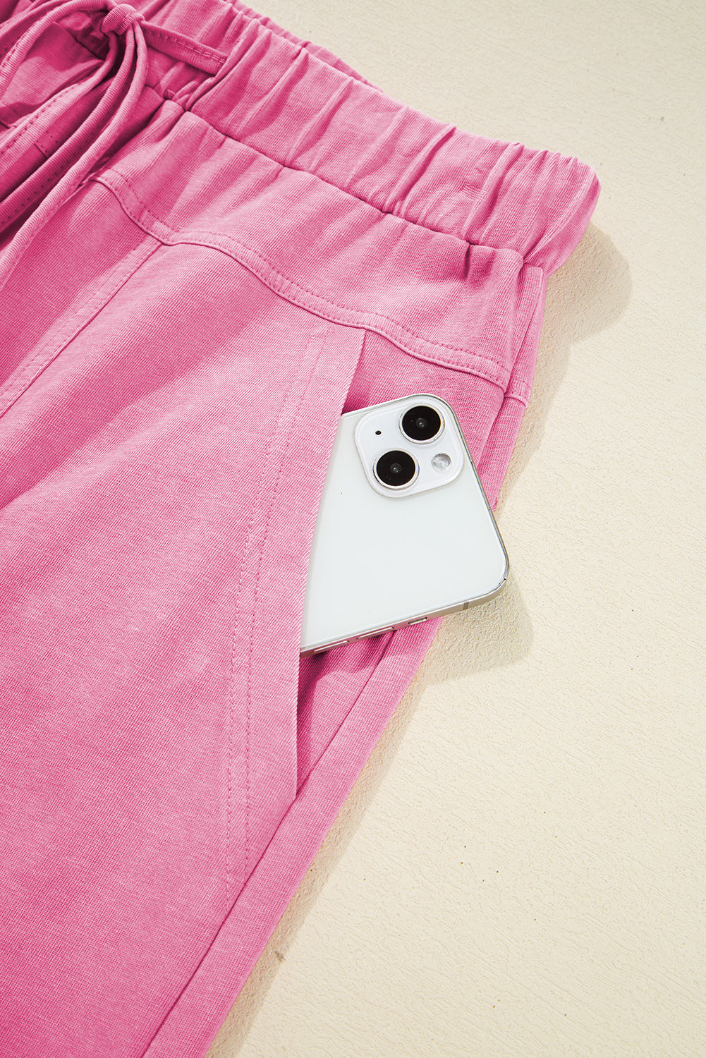 Mint Green Mineral Wash Exposed Seam Wide Leg Cargo Pants