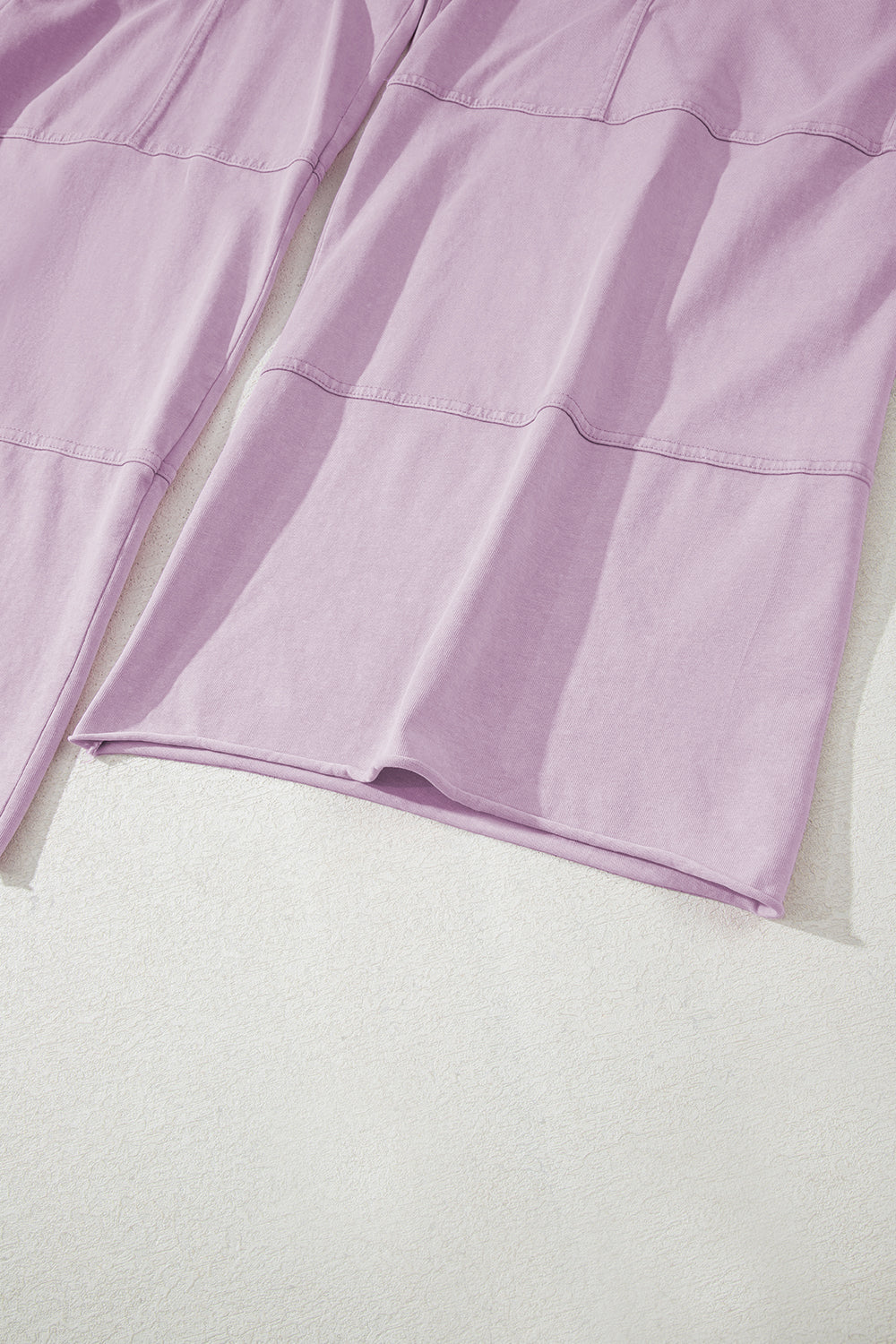 Mint Green Mineral Wash Exposed Seam Wide Leg Cargo Pants