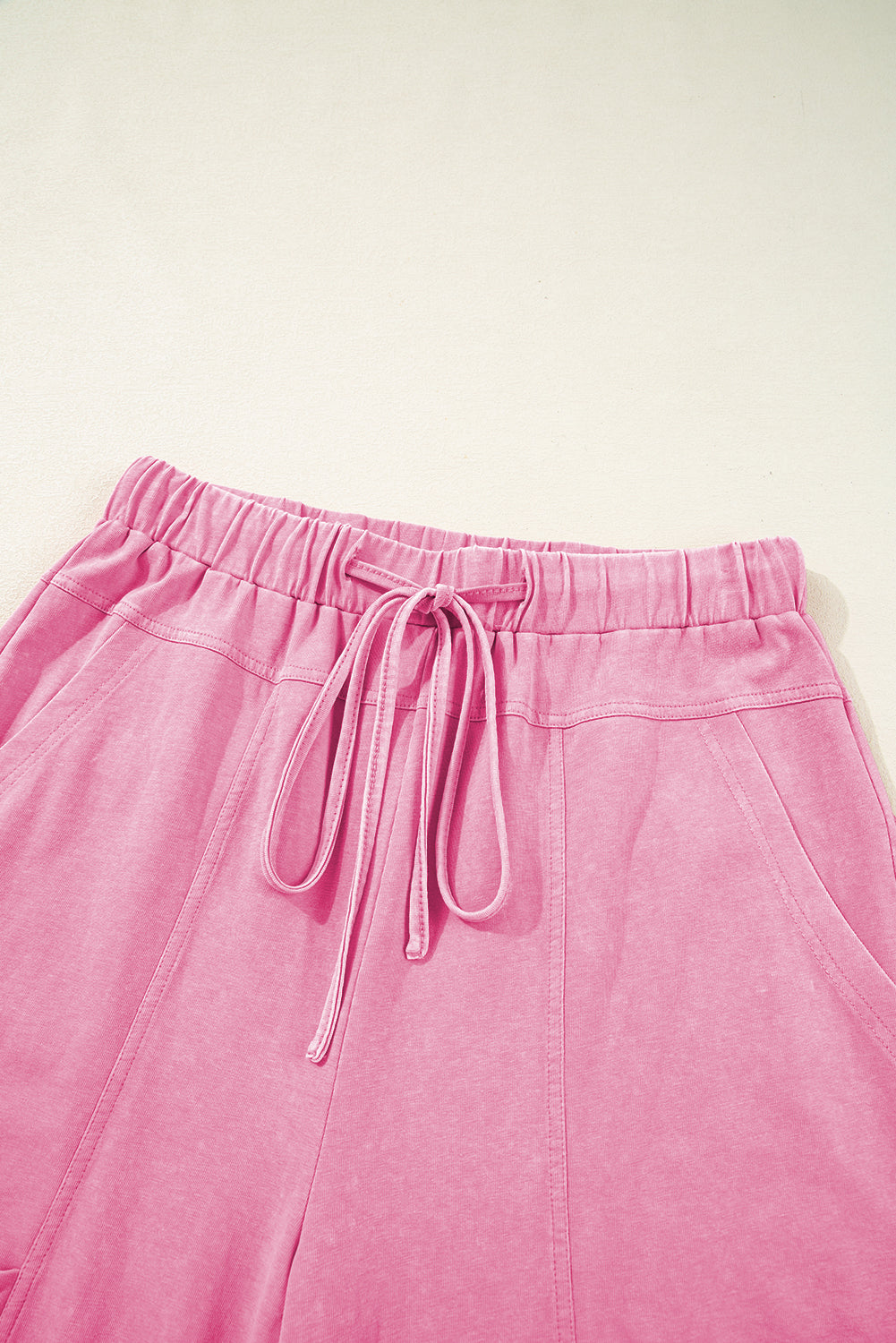 Mint Green Mineral Wash Exposed Seam Wide Leg Cargo Pants