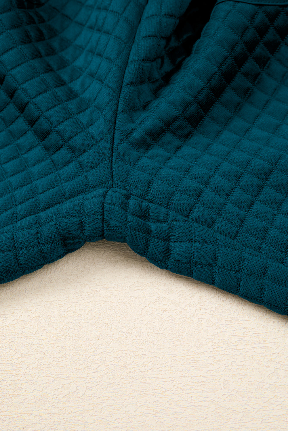 Skobeloff Checkered Texture Hooded Top and Loose Pants Set